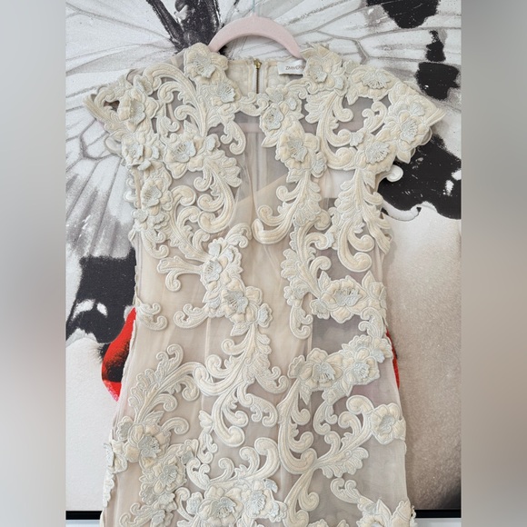 ZIMMERMANN Sensory Lace Velvet and Tulle Embroidered Midi Dress - Picture 7 of 16